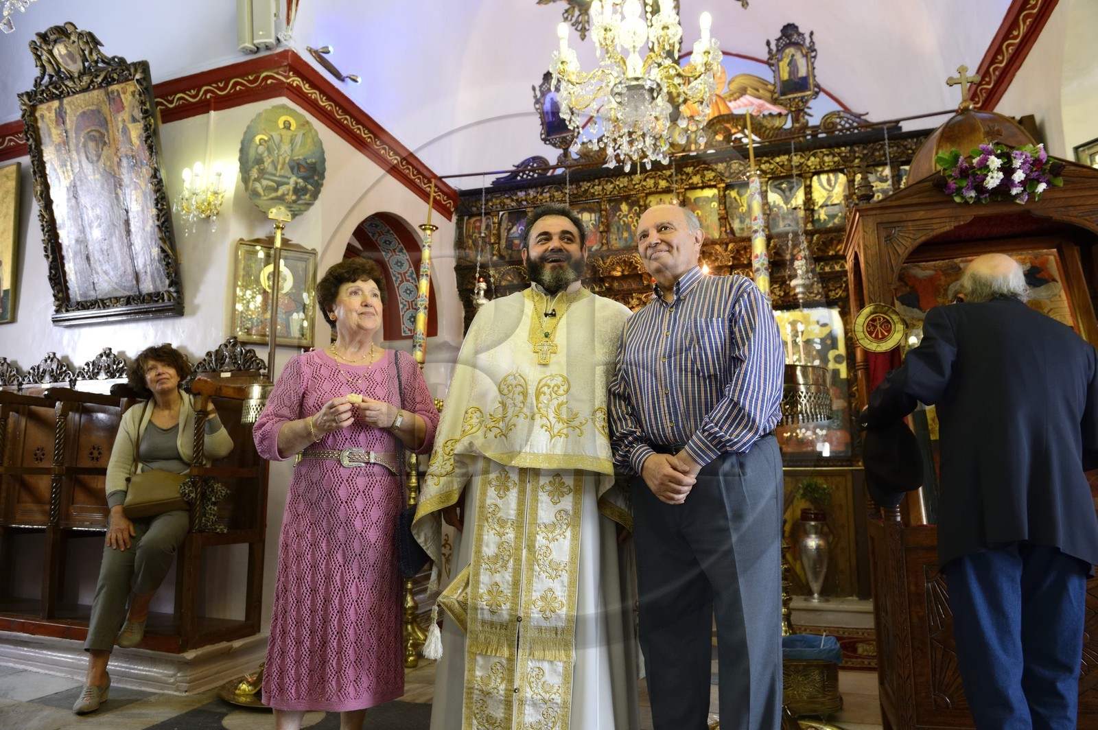 Grèce, Les Cyclades, mer Égée, île de Mykonos, Chora (Mykonos town), église Aghia Kiriaki (Saint Kiriaki)