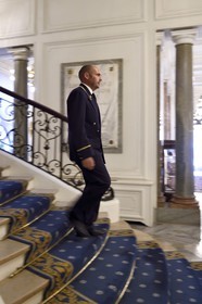 France, Pyrénées-Atlantiques (64), Pays-Basque, Biarritz, Hotel du Palais, le chef concierge et Clefs d'Or Olivier Pasquet