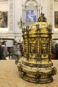 Espagne, Andalousie, Séville, la cathédrale, classé Patrimoine Mondial de l'UNESCO, Tresor dans la sacristia mayor, tabernacle de la fin du XVIème siècle