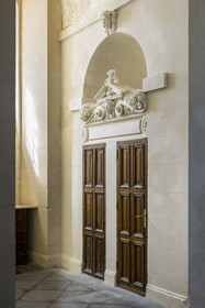France, Gironde, Verdon sur Mer, lighthouse of Cordouan, listed as World Heritage by UNESCO, the entrance hall (ground floor)