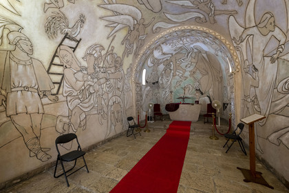 France, Alpes-Maritimes, the Saint Pierre chapel, property of the fishermen's association and decorated by Jean Cocteau