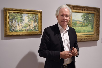 France, Bouches-du-Rhône (13), Aix en Provence, musée Granet, peintures de Paul Cézanne, le conservateur du musée Bruno Ely