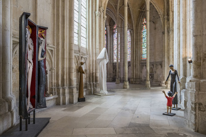 France, Yonne, Auxerre, Saint Germain Abbey church, sculpture exhibition