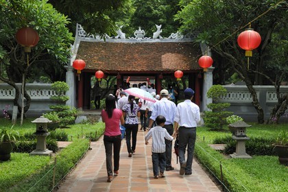Vietnam, Hanoï, temple Van Mieu (temple de la Littérature) dédié à Confucius construit en 1070