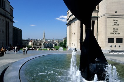 Belgium, Brussels, esplanade over the Mont-des-Arts