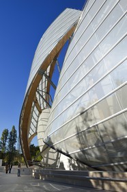 France, Paris, Louis Vuitton Foundation by architect Frank Gehry (a special authorization is required before publication)