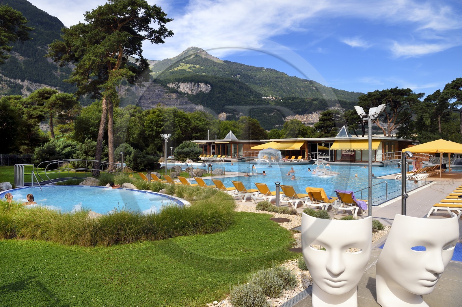 Suisse, Canton de Vaud, Lavey-les-Bains, les Bains de Lavey, bains thermaux Suisse, Canton de Vaud, Lavey-les-Bains, les Bains de Lavey, bains thermaux