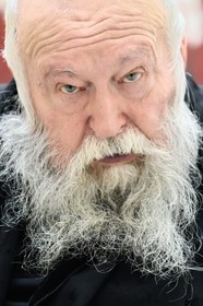 France, Paris, Galerie RX, Hermann Nitsch, Hermann Nitsch, contemporary Austrian artist, co-founder of the Wiener Aktionismus movement (Viennese Actionism)