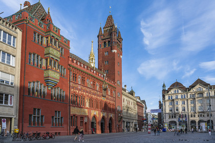 Switzerland, Basel, Marktplatz, City hall (Rathaus)