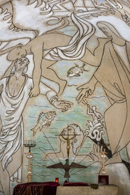 France, Alpes-Maritimes, the Saint Pierre chapel, property of the fishermen's association and decorated by Jean Cocteau