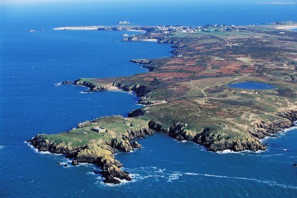 France, Morbihan, the Houat Island (Aerial View)