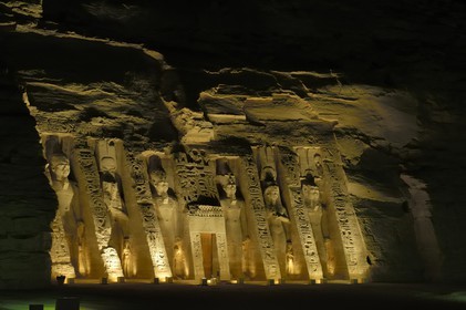 Egypt, Upper Egypt, Nubia, Abu Simbel, site listed as World Heritage by UNESCO, Nefertari Temple dedicated to Hathor Goddess