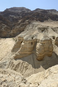 Israel, West Bank, Qumran National Park, caves of the discovery of the Dead Sea Scrolls