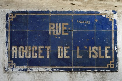 Morocco, Casablanca, street sign from the french period