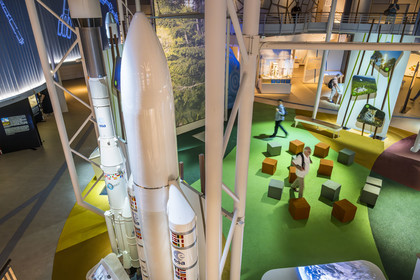 France, French Guiana, Kourou, Guiana Space Centre (Centre spatial guyanais, CSG), Guyaspace Expérience (ancien Musée de l'Espace), models of launch vehicles (rockets)