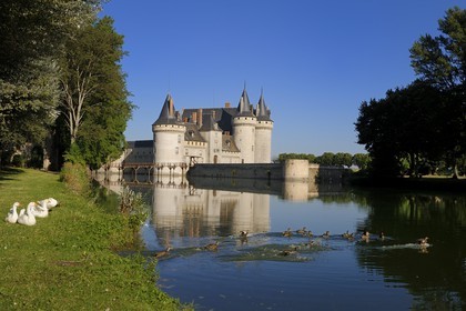 France, Loiret, Loire Valley listed as World Heritage by UNESCO, Sully sur Loire, Chateau de Sully sur Loire, compulsory mention : Chateaux de Sully sur Loire, property of the Loiret Departement