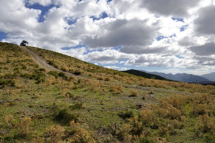France, Haute Corse, Balagne, discovery of the Giussani in 4x4 vehicle using tracks