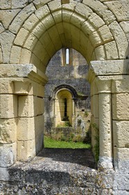 France, Dordogne, Périgord Vert, Cistercian Abbey of Boschaud from the 12th century which belonged to the Abbey of Clairvaux, former location of the cloister