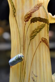 France, Meurthe-et-Moselle, Nancy, Stanislas square, Fine Arts museum, hall of the Daum collection, Wheat and Cigale jug (1905)