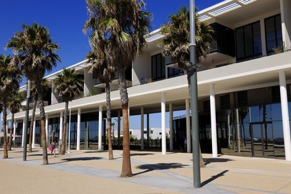France, Hérault (34), Sète, immeuble de la promenade de Villeroy