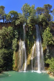 France, Var (83), Provence Verte, parc naturel régional du Verdon, cascade de Sillans, rivière de la Bresque