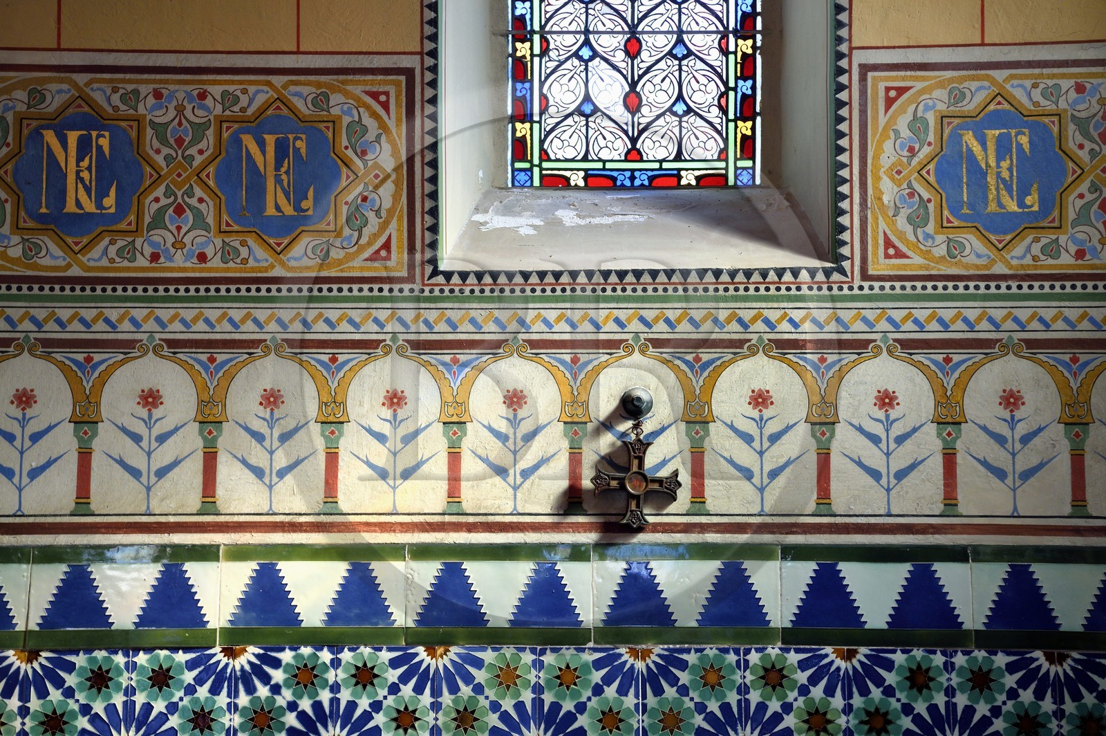 France, Pyrénées-Atlantiques (64), Pays-Basque, Biarritz, chapelle Impériale construite en 1864 par l'architecte Boeswillwald et dédiée à Notre-Dame-de-Guadalupe