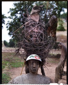 Burkina Faso, Poni province, Lobi land, Loropéni, Altar and fetish which are the links with the spirits and the ancestors