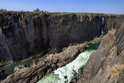 Zimbabwe, Matabeleland North Province,  Zambesi River, the Victoria Falls, listed as World Heritage by UNESCO