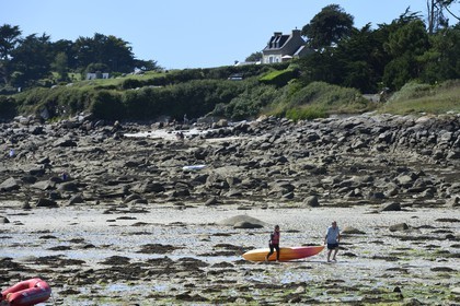 France, Finistère (29), Ile-de-Batz, plage de Pors An Iliz