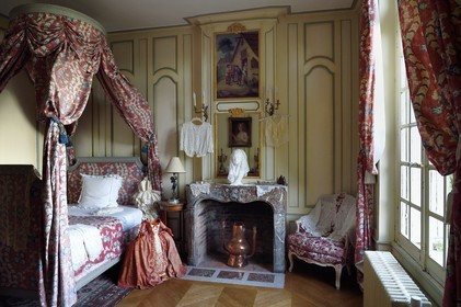 France, Seine-Maritime (76), Pays de Caux, Ermenouville, chateau de Mesnil-Geoffroy, chambre du prince de Montmorency