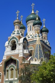 France, Alpes-Maritimes (06), Nice, la cathédrale orthodoxe russe Saint-Nicolas et Sainte-Alexandra construite en 1859 sur le boulevard Tzarévitch