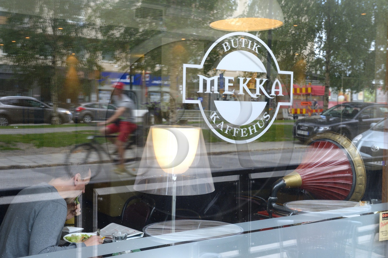 Sweden, Vasterbotten County, Umea, Café Mekka, place frequented regularly by author Stieg Larsson Millenium