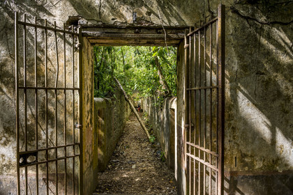 France, French Guiana, Kourou, Salvation Islands (Iles du Salut), Saint Joseph Island, ruin of the penal colony dedicated to the seclusion of the most difficult prisoners