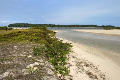 Gabon, province de Ogooué- Maritime, Parc National du Loango, embouchure de la lagune Iguéla
