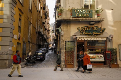 Italy, Campania, Naples, Historic center listed as World Heritage by UNESCO, narrow streets in downtown