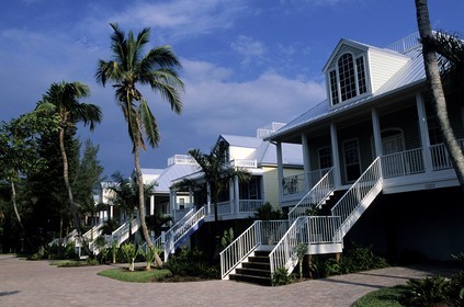 Etats-Unis, Floride, Gulf Coast, Lee Island Coast, maison en bois de Sanibel Island