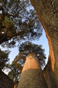Zimbabwe, Masvingo province, the ruins of the archaeological site of Great Zimbabwe, UNESCO World Heritage List, 10th-15th century, the conical tower inside the Great Enclosure