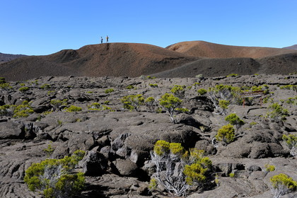 France, Reunion island (French overseas department), Piton de la Fournaise, listed as World Heritage by UNESCO volcano, Formica Leo crater and lava flows inside the Enclos