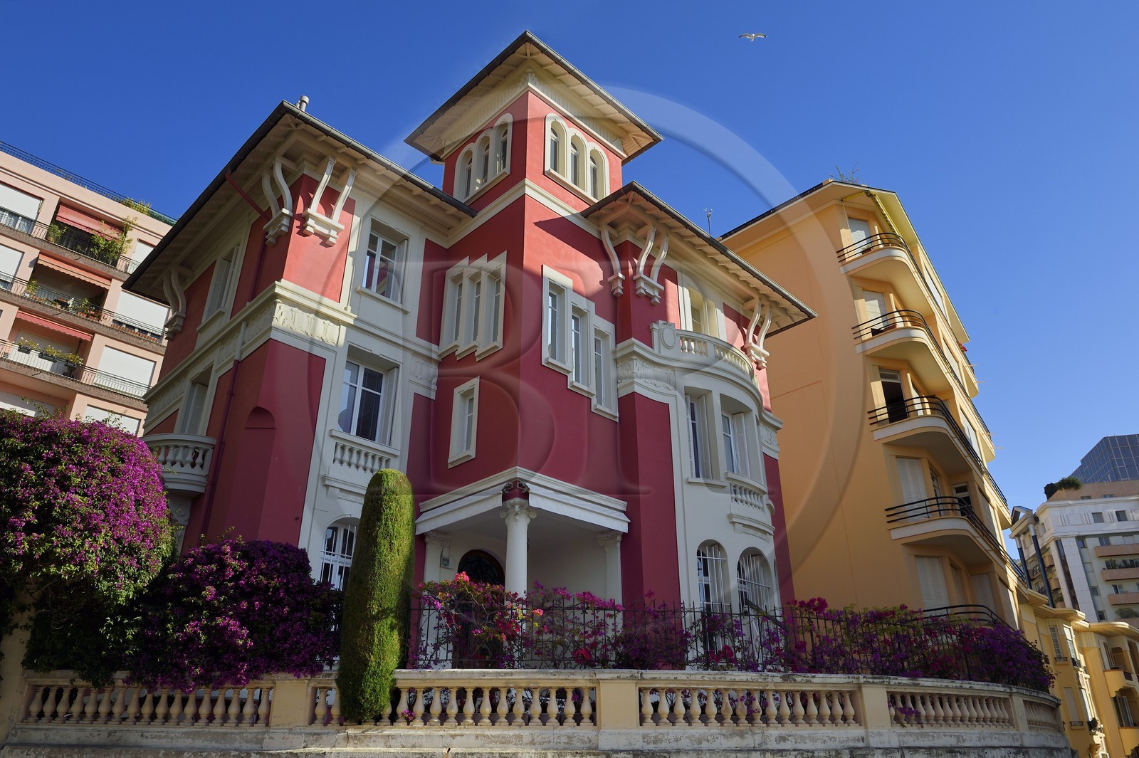 Principauté de Monaco, Monaco, quartier Moneghetti, Villa de style Belle Epoque au 11 boulevard de la Belgique