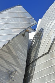 France, Paris, Louis Vuitton Foundation by architect Frank Gehry (a special authorization is required before publication)