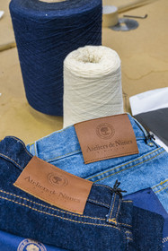 France, Gard, Nimes, Guillaume Sagot, founder of the Atelier de Nîmes which relaunched the manufacture of traditional denim fabrics