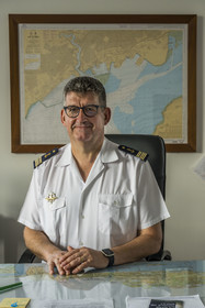 France, Finistère, Brest, the arsenal, Captain Jean-Christophe Coëffé, commander of the Brest naval base