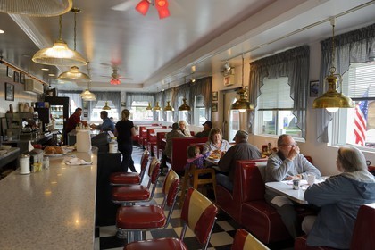 Etats-Unis, New York, Copake, petit déjeuner dans un dinner