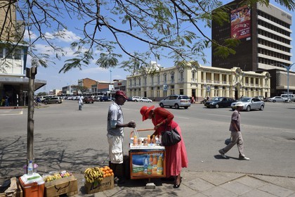 Zimbabwe, Bulawayo, à l'angle de Fife street et 8ème avenue dans le centre ville