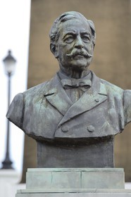 Panama, Panama City, historic town listed as World Heritage by UNESCO, Casco Antiguo (Viejo), monument to Ferdinand de Lesseps on the Place de France