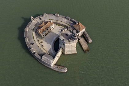 France, Charente Maritime, Bourcefranc le Chapus, Fort Louvois also known locally as Fort Chapus (aerial view)