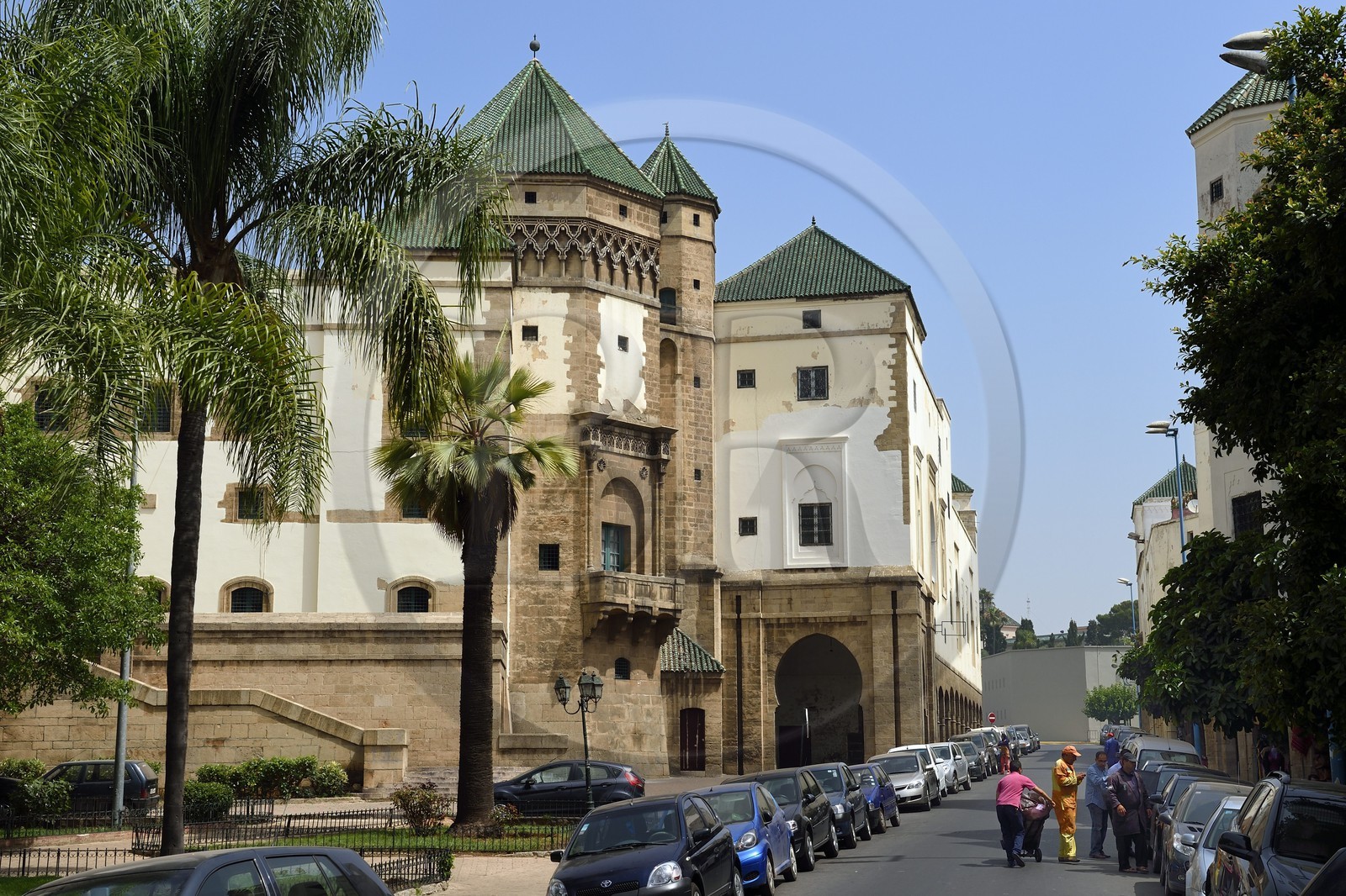 Maroc, Casablanca, quartier des Habous, la Mahkma construit entre 1941 et 1952 par l'architecte Auguste Cadet