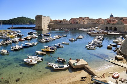 Croatia, Dalmatia, Dalmatian coast, Dubrovnik, Historic Centre listed as World Heritage by UNESCO, the port