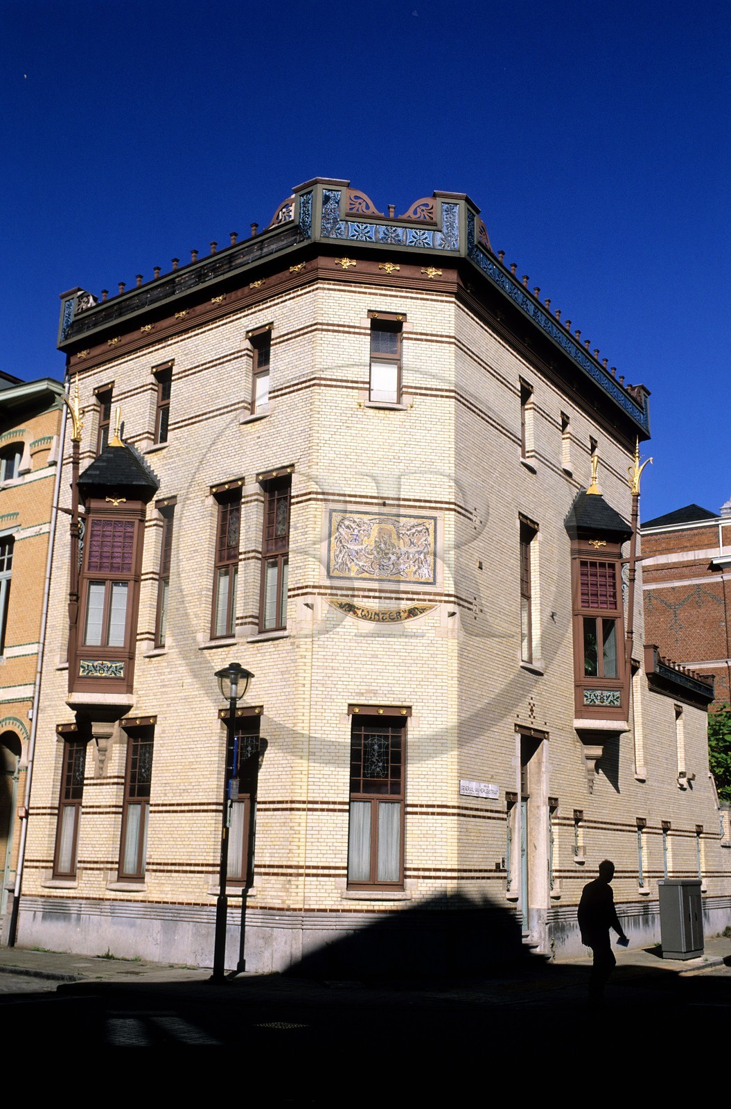 Belgique, Flandre, Anvers (Antwerpen), quartier Zurenborg, une des quatre maisons se faisant face dites des 4 Saisons