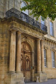 France, Bouches du Rhone, Aix en Provence, place de l'université, former Faculty of Law that frequented Paul Cezanne, today Sciences Po